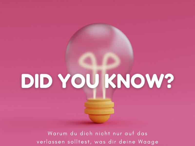 Weg mit der Waage!&nbsp;😉